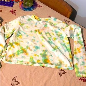 Cropped tie dye long sleeve